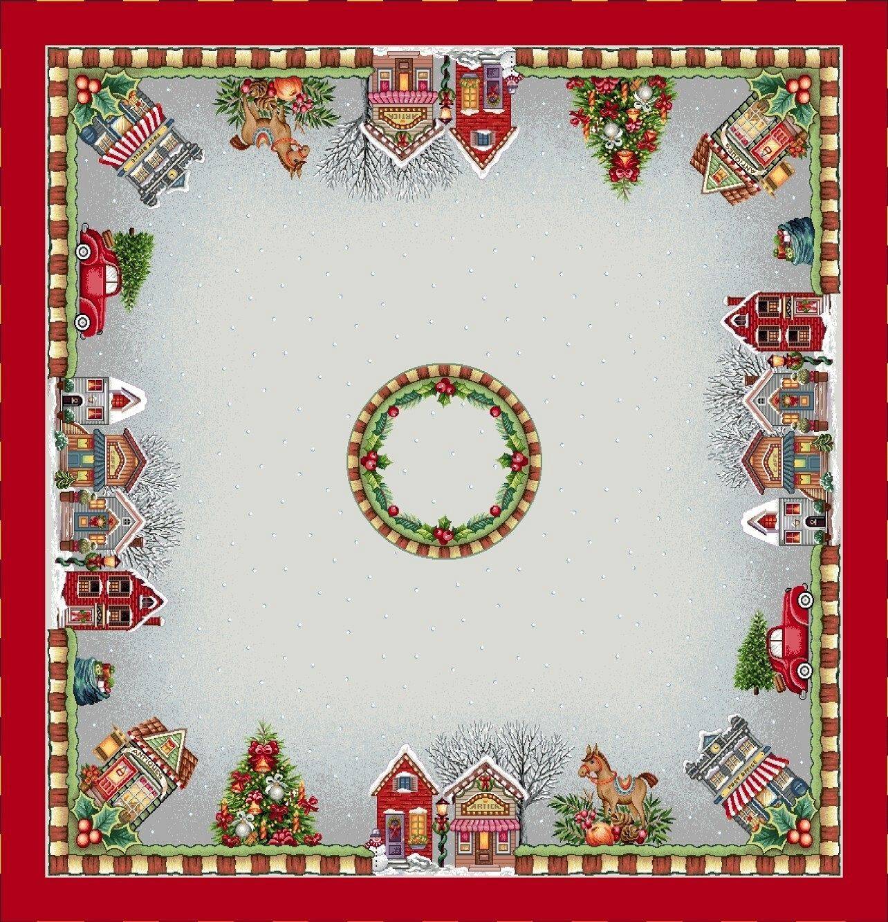 Boże Narodzenie - Panele do szycia: Obrusy, bieżniki, serwetki. / Obrus 1263 P - 100x100