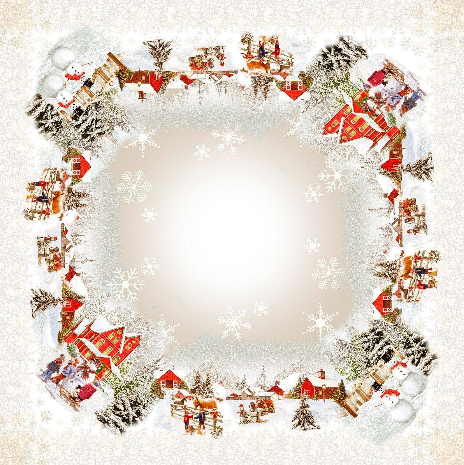 Boże Narodzenie - Panele do szycia: Obrusy, bieżniki, serwetki. / Obrus V11 P - 100x100