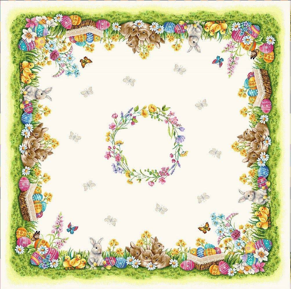Wielkanoc Wiosna - Panele do szycia: Obrusy, bieżniki, serwetki. / Obrus V60 P - 100x100
