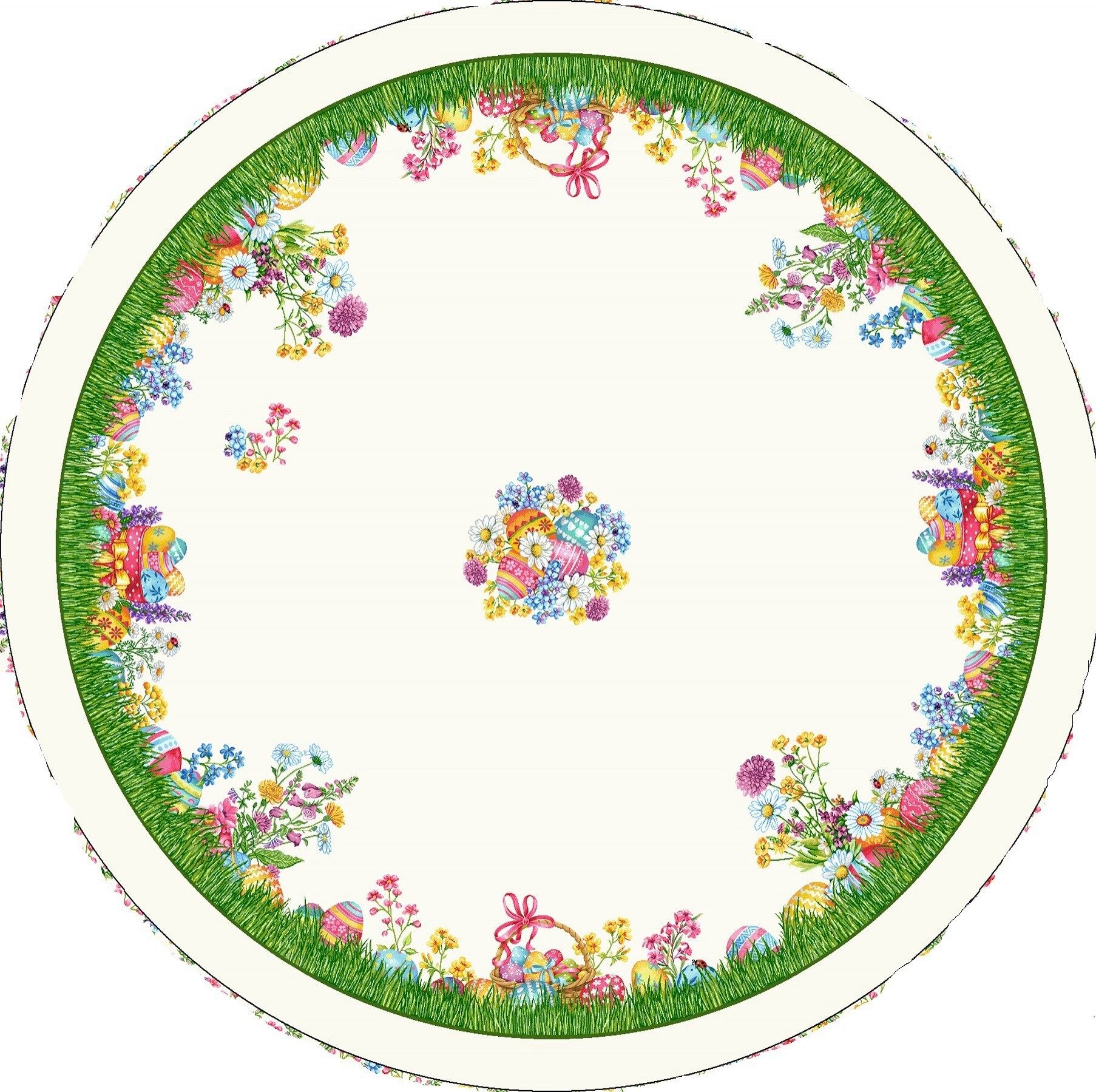 Wielkanoc Wiosna - Panele do szycia: Obrusy, bieżniki, serwetki. / Obrus Okrągły V64 P - Q180