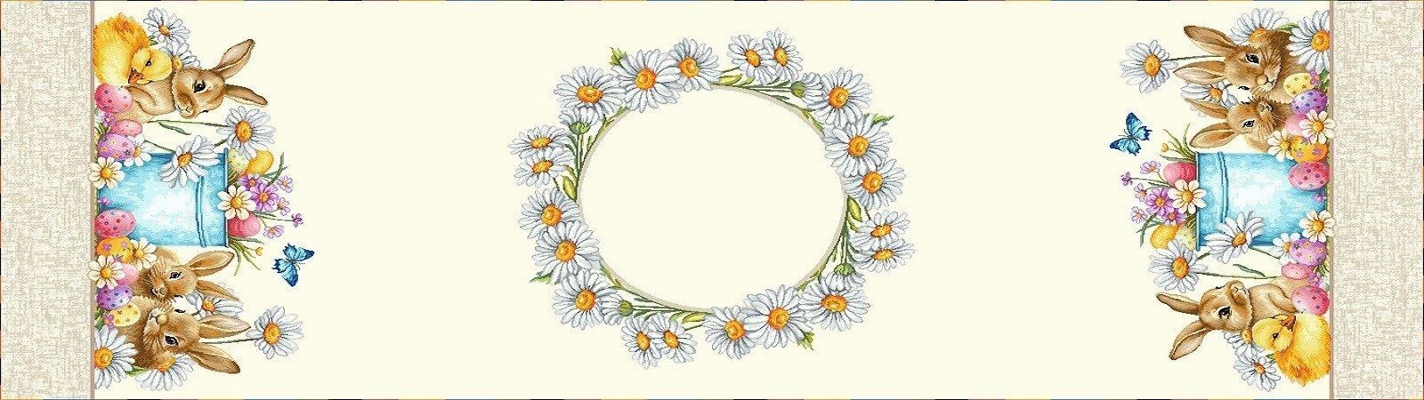 Wielkanoc Wiosna - Panele do szycia: Obrusy, bieżniki, serwetki. / Bieżnik V65 P - 45x180