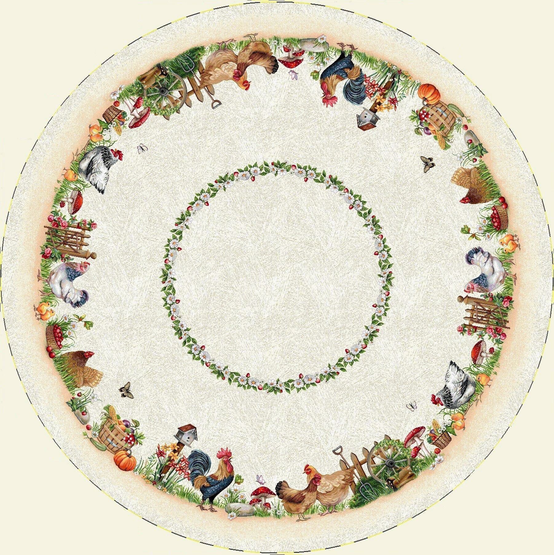 Całoroczne - Gotowe produkty / Obrus Okrągły 1287RK - Q140