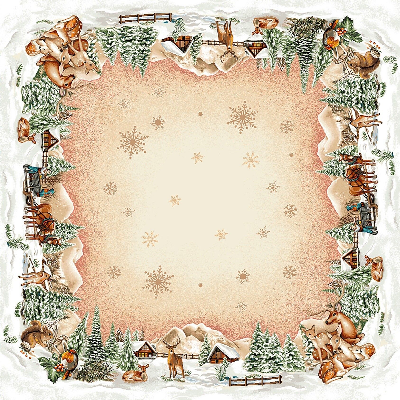 Boże Narodzenie - Gotowe Produkty / Obrus DZ01 - 100x100 Lurex