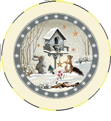 Boże Narodzenie - Panele do szycia: Obrusy, bieżniki, serwetki. / Podkładka 854 P - Q23