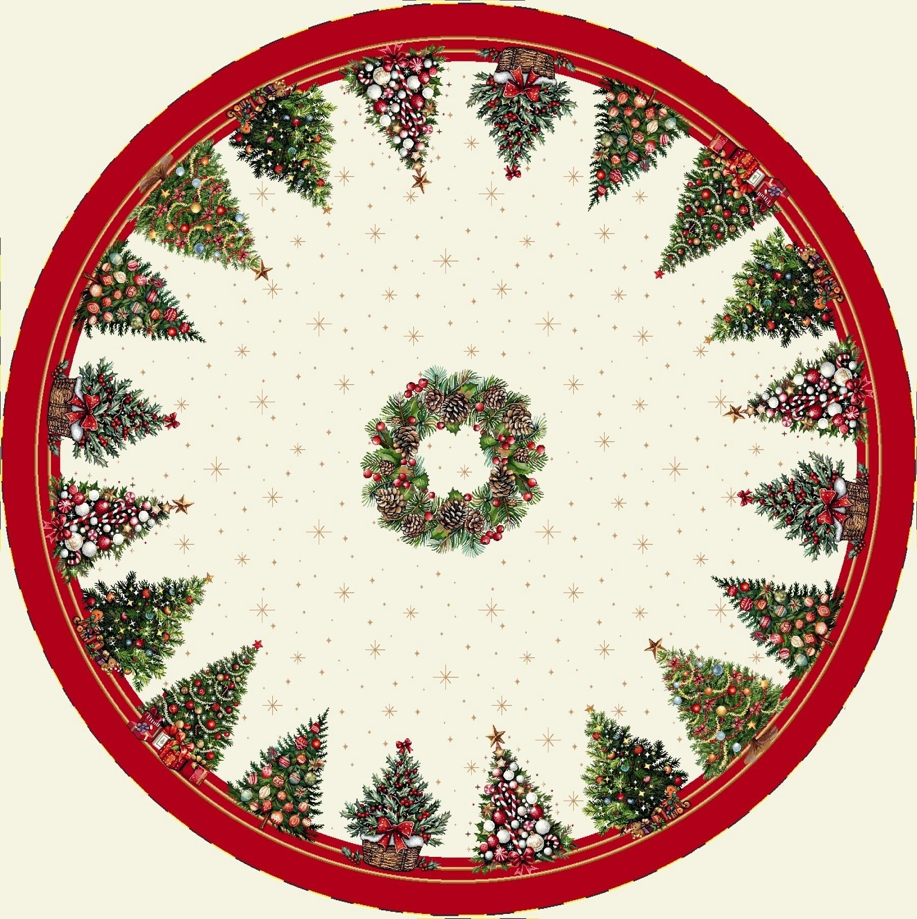 Boże Narodzenie - Gotowe Produkty / Obrus Okrągły 4120 - Q140