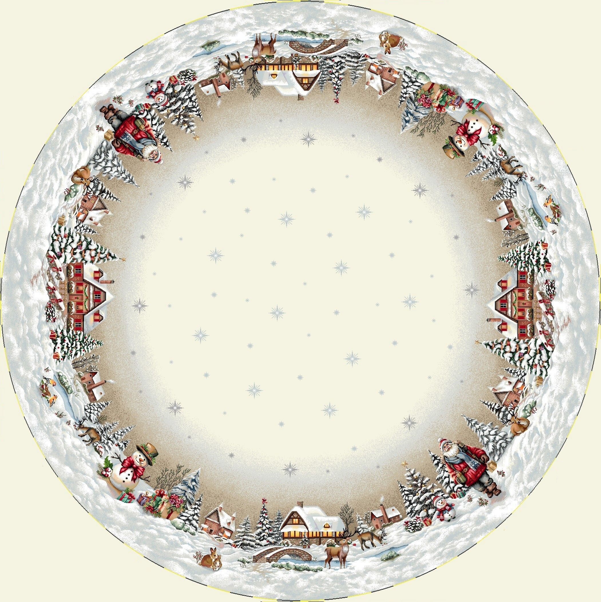 Boże Narodzenie - Gotowe Produkty / Obrus Okrągły 1376 - Q165