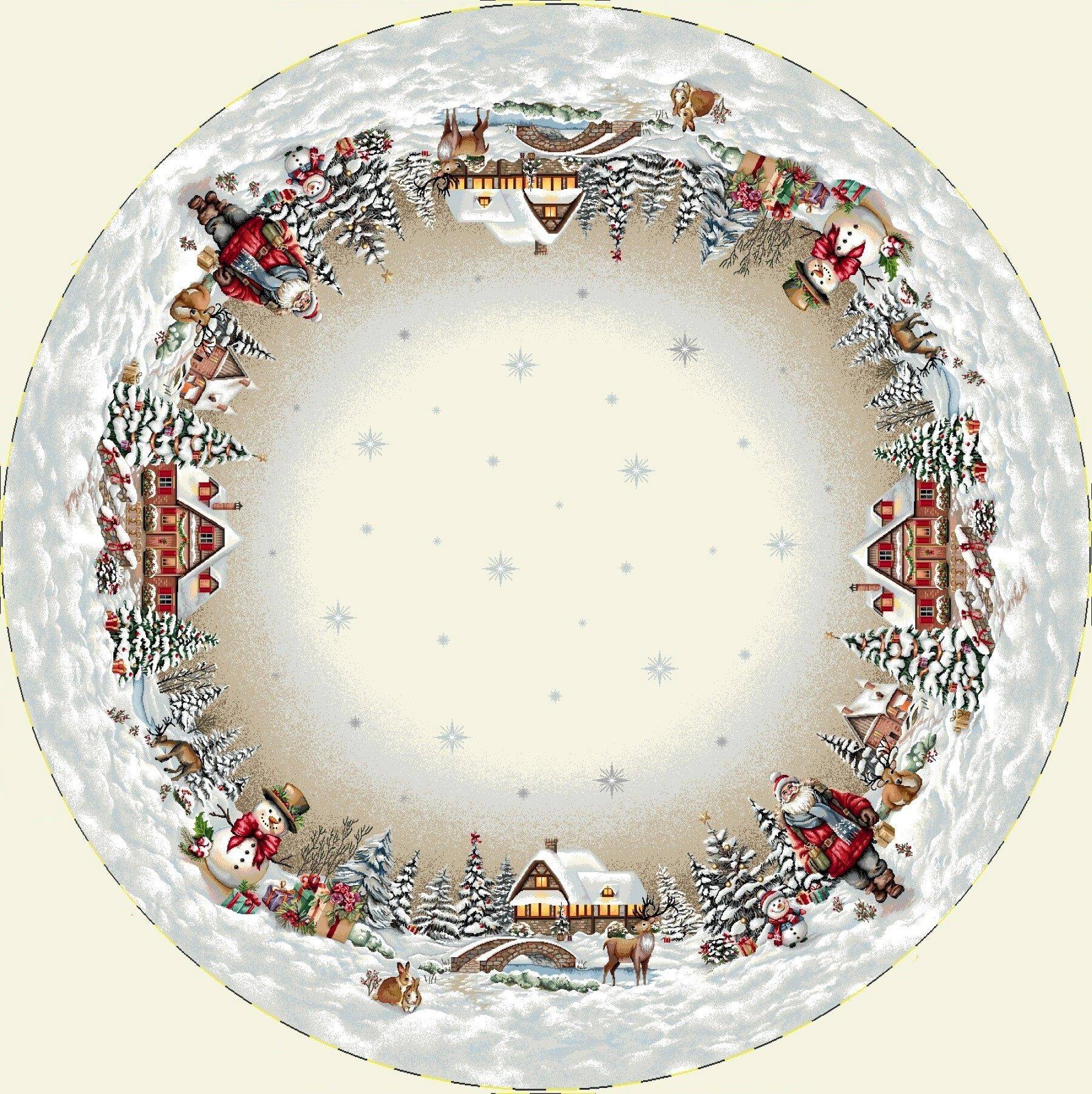 Boże Narodzenie - Gotowe Produkty / Obrus Okrągły 1376 - Q140