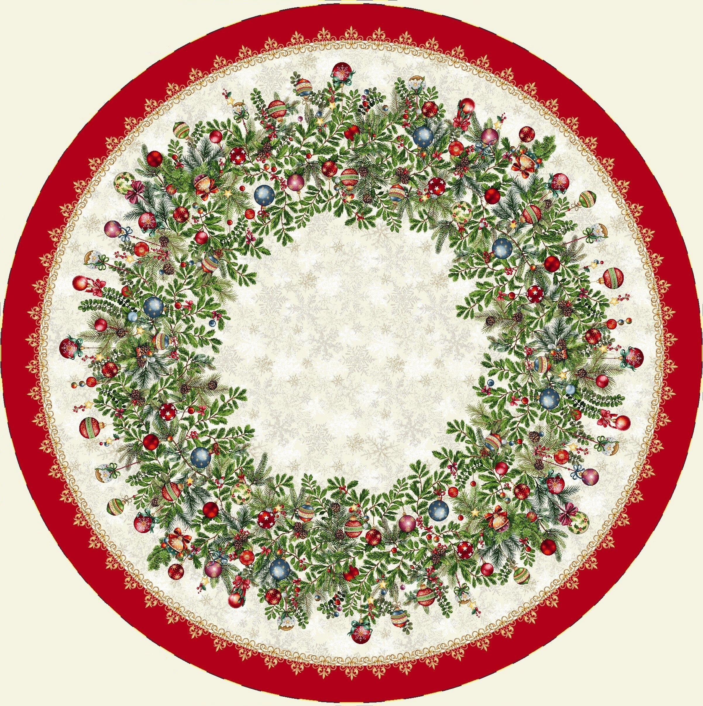 Boże Narodzenie - Gotowe Produkty / Obrus Okrągły 1335 - Q186