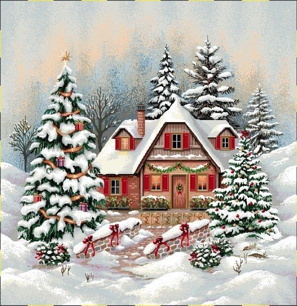 POSZEWKI Boże Narodzenie / 1376C Poszewka Gobelinowa - 45x45