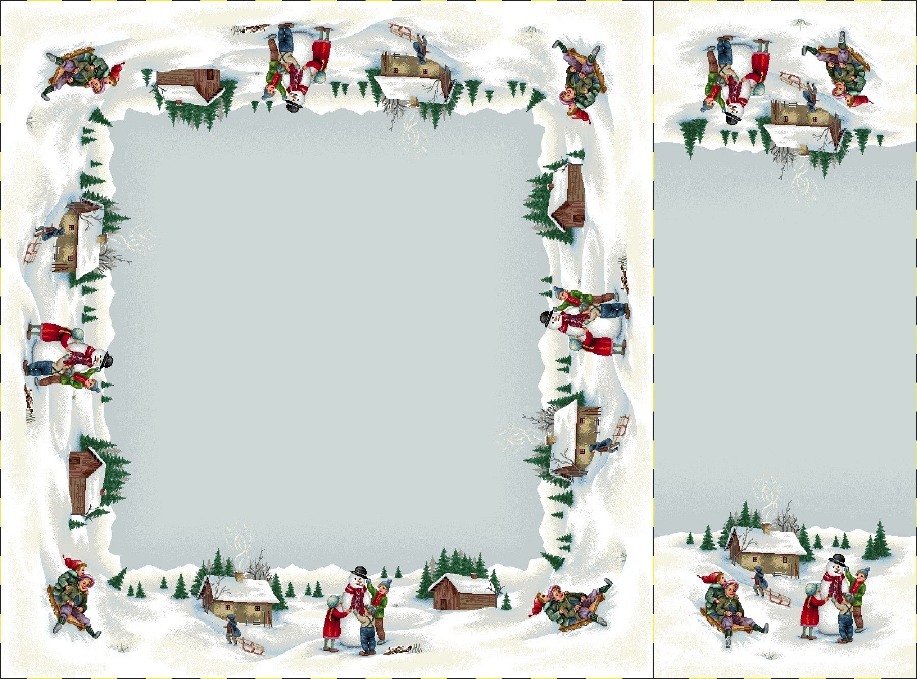 Boże Narodzenie - Panele do szycia: Obrusy, bieżniki, serwetki. / Komplet 1068 P - 100x100 + 40x100