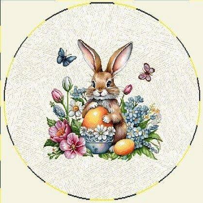 Wielkanoc Wiosna - Panele do szycia: Obrusy, bieżniki, serwetki. / Podkładka 1364RK P - Q31