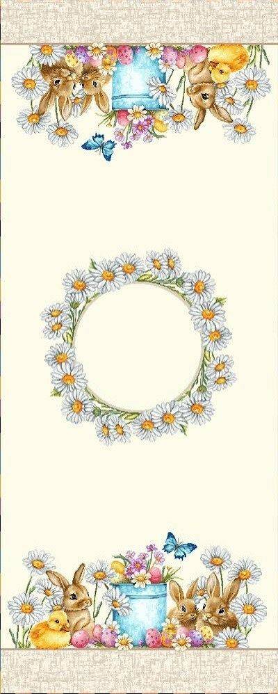 Wielkanoc Wiosna - Panele do szycia: Obrusy, bieżniki, serwetki. / Bieżnik V65 P- 40x100