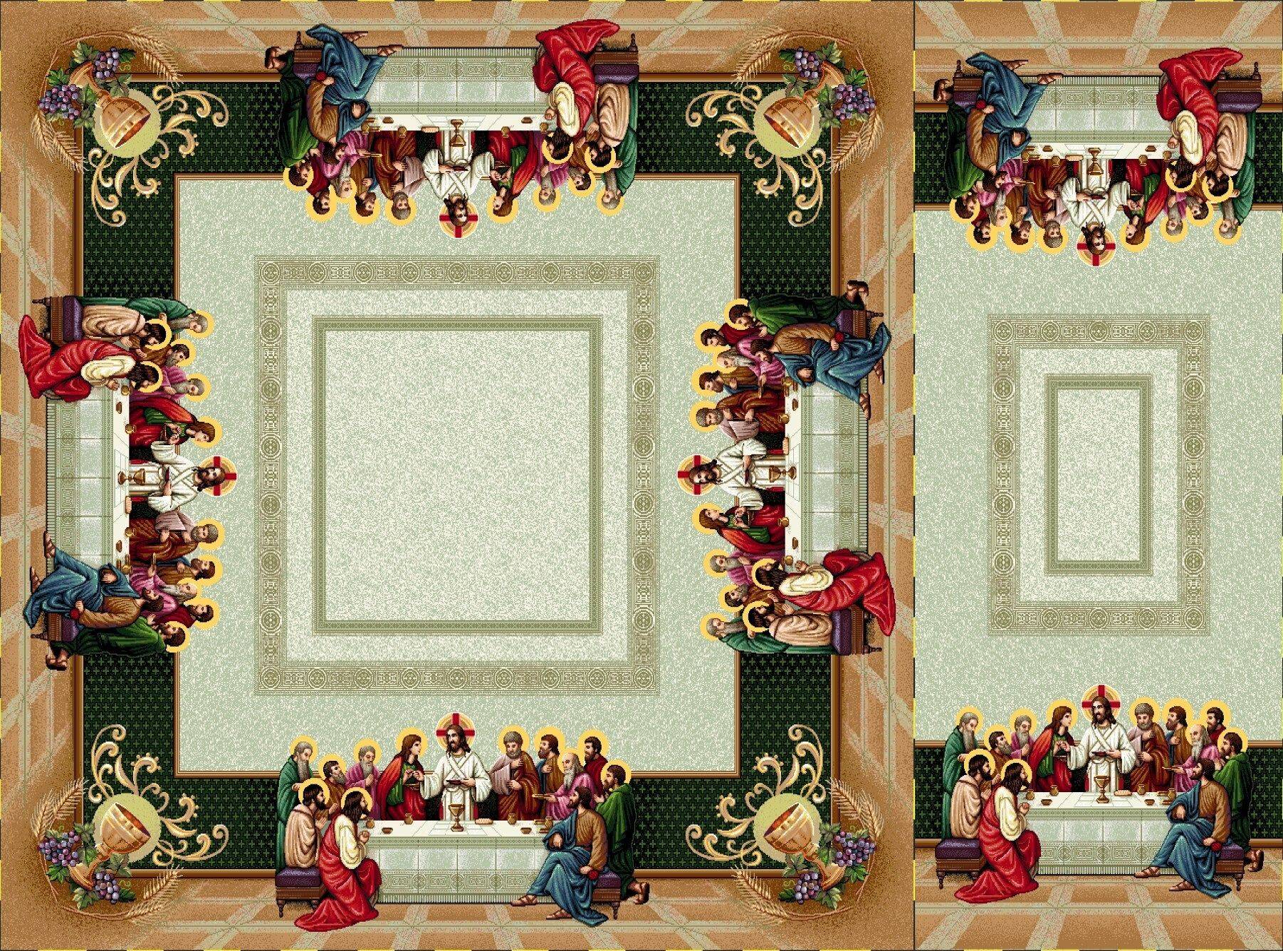 Wielkanoc Wiosna - Panele do szycia: Obrusy, bieżniki, serwetki. / Komplet 1307 P - 100x100 + 40x100 - PROMOCJA