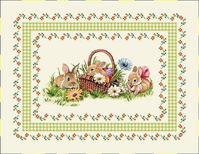 Wielkanoc Wiosna - Gotowe produkty / Podkładka 1181 - 40x50