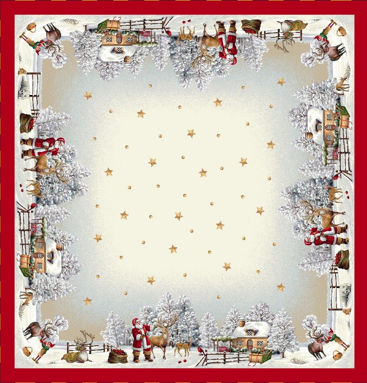 Boże Narodzenie - Panele do szycia: Obrusy, bieżniki, serwetki. / Obrus 1151 P - 100x100