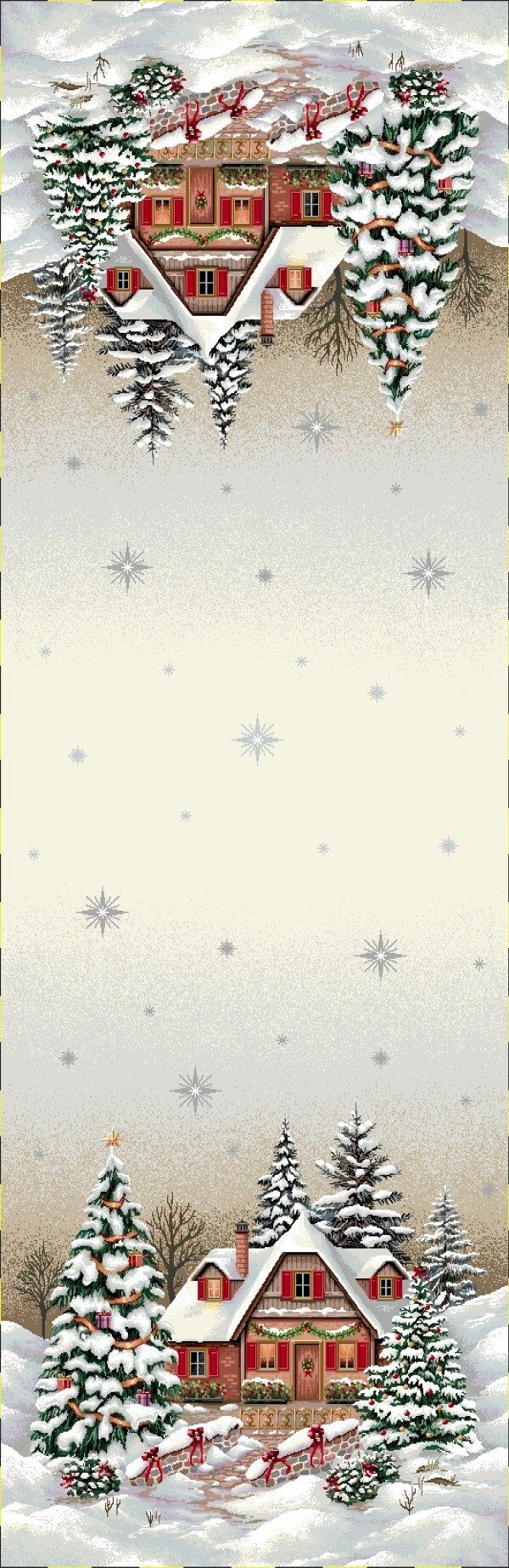 Boże Narodzenie - Panele do szycia: Obrusy, bieżniki, serwetki. / Bieżnik 1376 P - 47x140