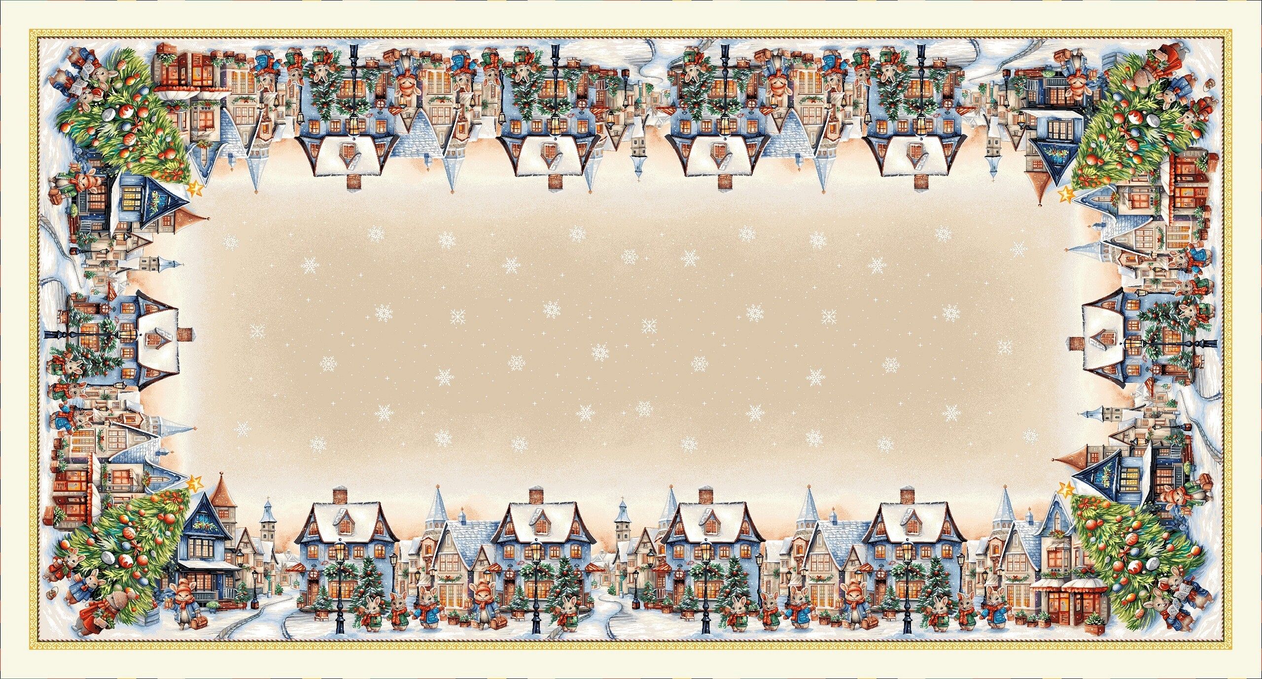 Boże Narodzenie - Panele do szycia: Obrusy, bieżniki, serwetki. / Obrus M02 P - 140x260 Micro+Lurex