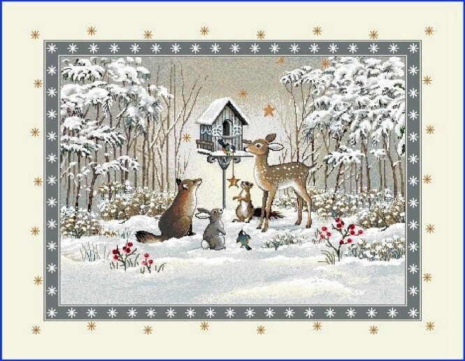 Boże Narodzenie - Panele do szycia: Obrusy, bieżniki, serwetki. / Podkładka 854 P - 40x50