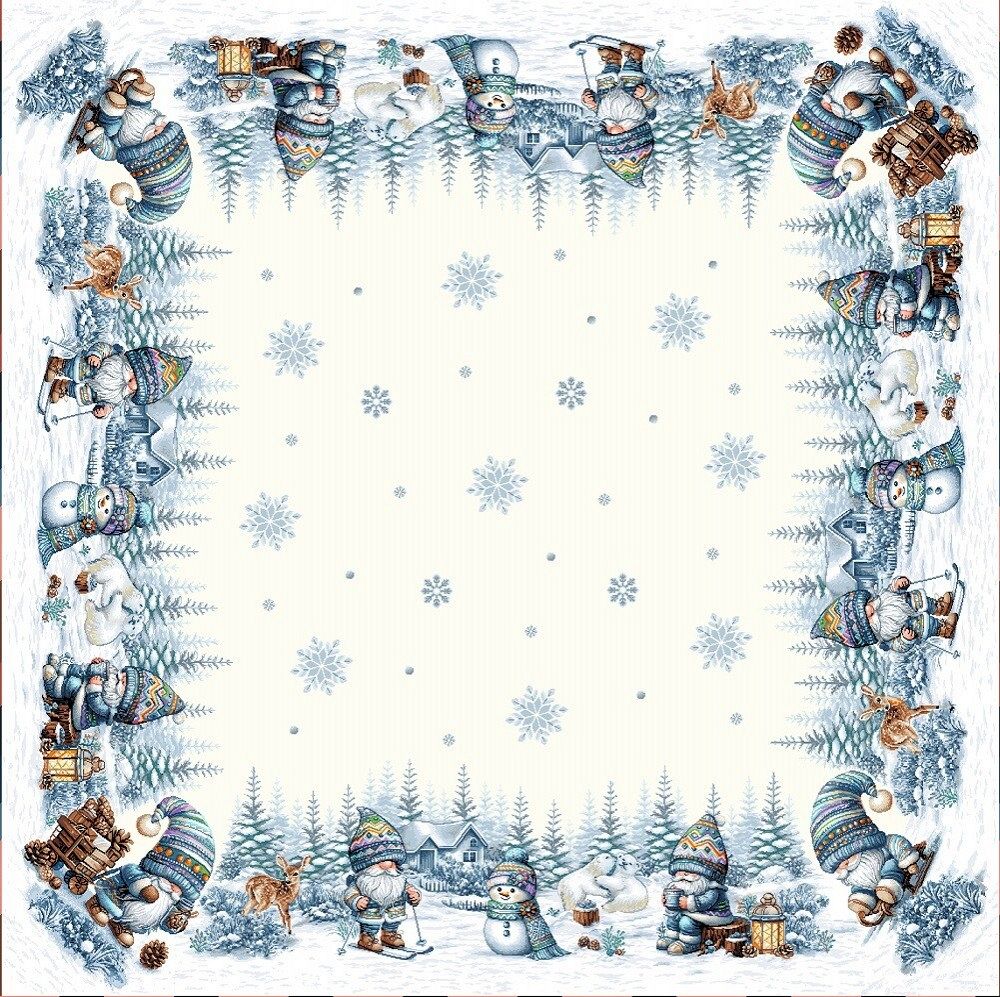 Boże Narodzenie - Panele do szycia: Obrusy, bieżniki, serwetki. / Obrus V35 P - 100x100