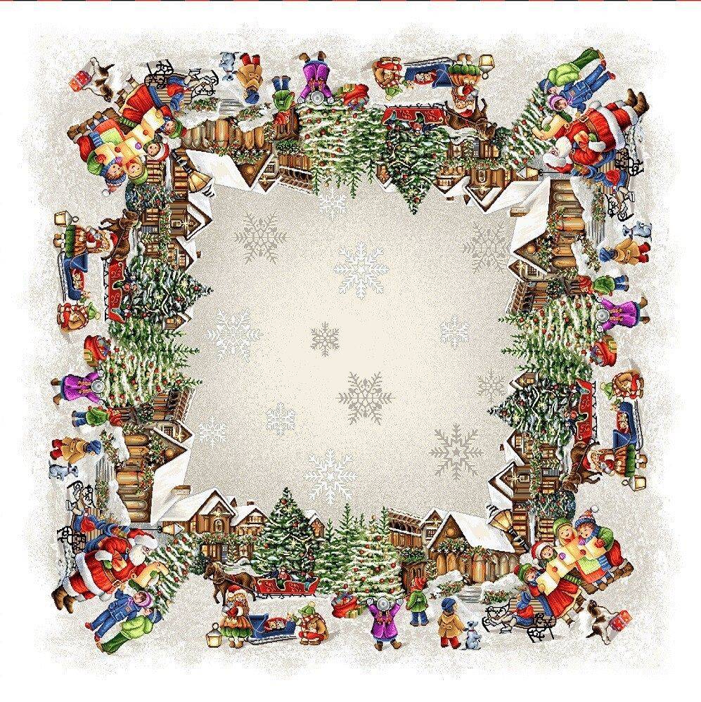 Boże Narodzenie - Panele do szycia: Obrusy, bieżniki, serwetki. / Obrus V10 P - 100x100