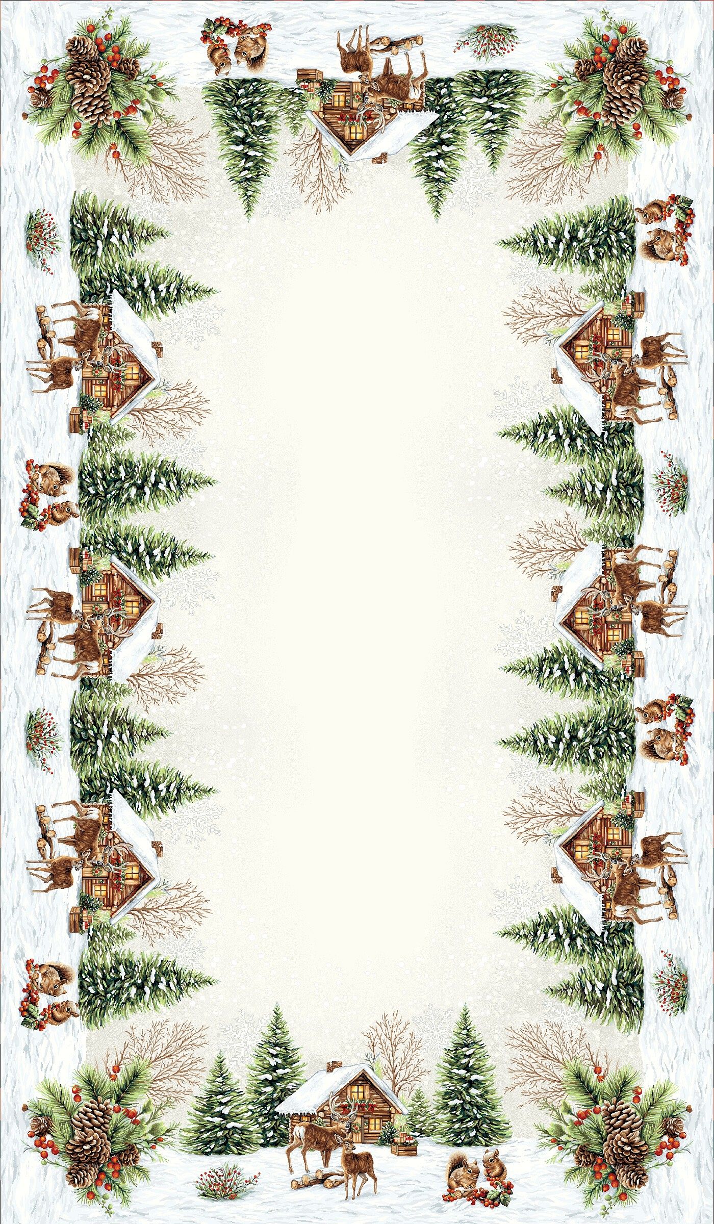 Boże Narodzenie - Panele do szycia: Obrusy, bieżniki, serwetki. / Obrus V34 P - 140x240
