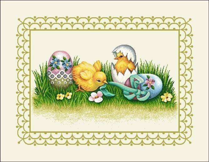 Wielkanoc Wiosna - Panele do szycia: Obrusy, bieżniki, serwetki. / Podkładka L32 P - 40x50