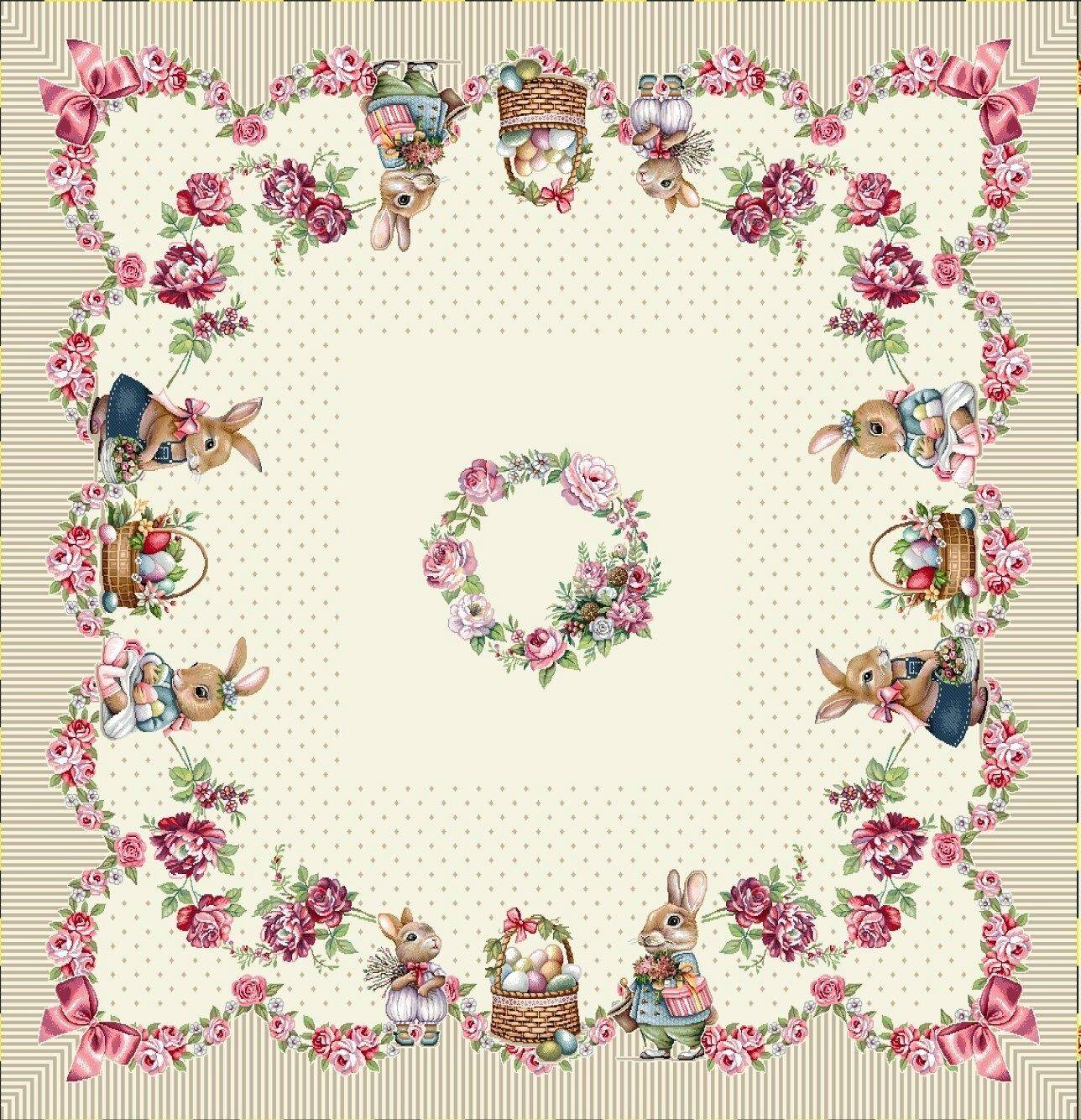Wielkanoc Wiosna - Gotowe produkty / Obrus 1292LI - 100x100