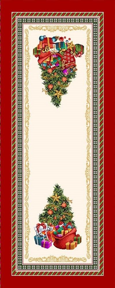 Boże Narodzenie - Panele do szycia: Obrusy, bieżniki, serwetki. / Bieżnik V16 P - 40x100