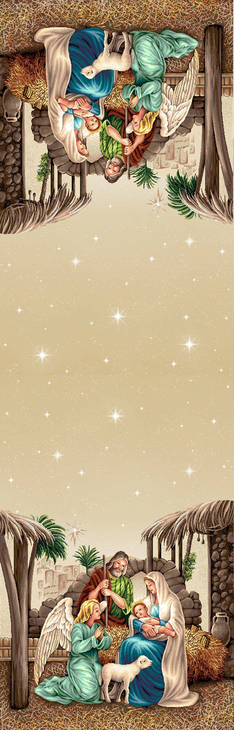 Boże Narodzenie - Panele do szycia: Obrusy, bieżniki, serwetki. / Bieżnik V33 P - 45x140