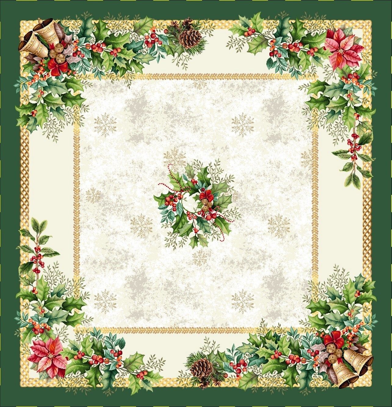 Boże Narodzenie - Panele do szycia: Obrusy, bieżniki, serwetki. / Obrus 1386VE P - 100x100